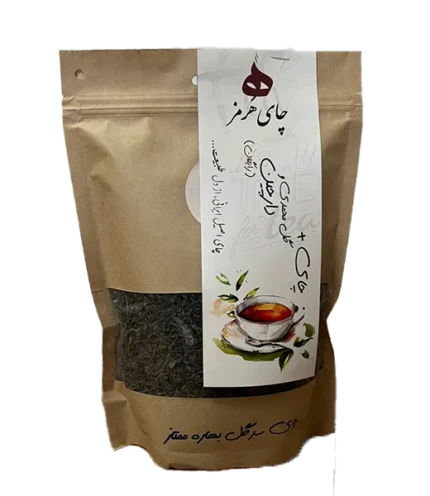 نمای روبه‌روی بسته چای سبز هرمز
